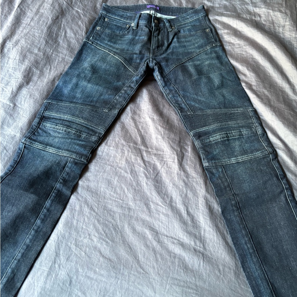 Ralph Lauren purple label moto jeans. Barely used and great quality size 28x30.